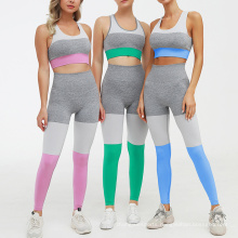 High waist tight workout bra apparel athletic wear custom women leggings fitness seamless yoga set
